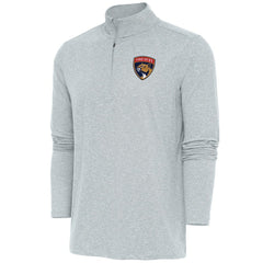 Florida Panthers Antigua Hunk Quarter-Zip Pullover Top - Heather Gray - NHL 200640643