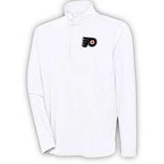 Philadelphia Flyers Antigua Hunk Quarter-Zip Pullover Top - White - NHL 200640739