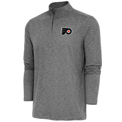 Philadelphia Flyers Antigua Hunk Quarter-Zip Pullover Top - Heather Black - NHL 200640740