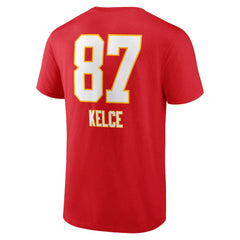 Travis Kelce Kansas City Chiefs Team Wordmark Player Name & Number T-Shirt Red