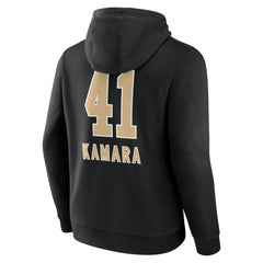 Alvin Kamara New Orleans Saints Team Wordmark Player Name & Number Pullover Hoodie Black