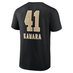 Alvin Kamara New Orleans Saints Team Wordmark Player Name & Number T-Shirt Black