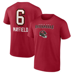 Baker Mayfield Tampa Bay Buccaneers Team Wordmark Player Name & Number T-Shirt Red