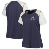 Houston Astros '47 Women's Plus Size Henley T-Shirt - Navy/Gray - 47 brand Sale