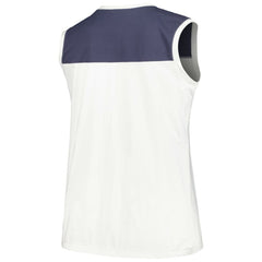 Tampa Bay Rays '47 Women's Plus Size Waist Length Muscle Tank Top - White/Navy - 47 brand Sale