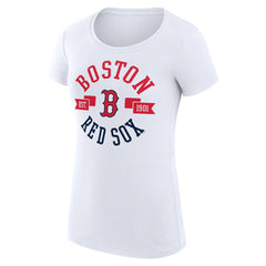 Boston Red Sox G-III 4Her by Carl Banks Women's Super-Slim Fit Lightweight City Graphic T-Shirt - White - MLB Sale