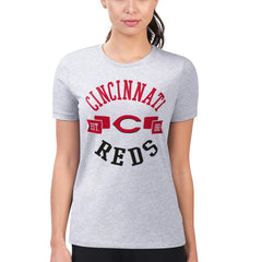 Cincinnati Reds G-III 4Her by Carl Banks Women's Super-Slim Fit Lightweight City Graphic T-Shirt - Heather Gray - MLB Online