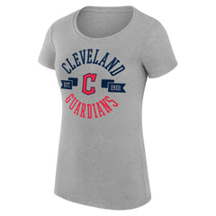 Cleveland Guardians G-III 4Her by Carl Banks Women's Super-Slim Fit Lightweight City Graphic T-Shirt - Heather Gray - MLB Sale