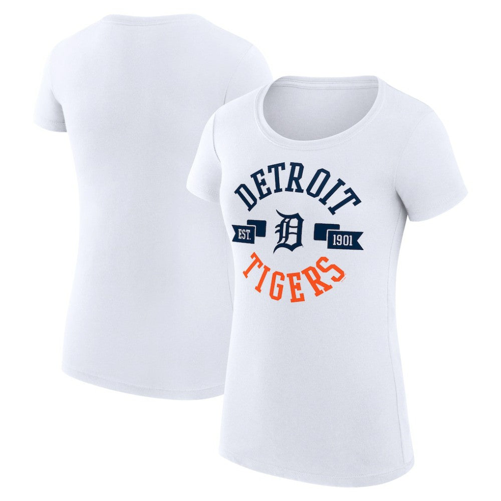 Detroit Tigers G-III 4Her by Carl Banks Women's Super-Slim Fit Lightweight City Graphic T-Shirt - White - MLB Online