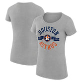 Houston Astros G-III 4Her by Carl Banks Women's Super-Slim Fit Lightweight City Graphic T-Shirt - Heather Gray - MLB Lifestyle