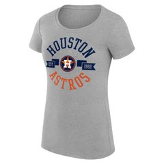 Houston Astros G-III 4Her by Carl Banks Women's Super-Slim Fit Lightweight City Graphic T-Shirt - Heather Gray - MLB Lifestyle