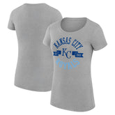 Kansas City Royals G-III 4Her by Carl Banks Women's Super-Slim Fit Lightweight City Graphic T-Shirt - Heather Gray - MLB Sale