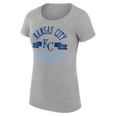 Kansas City Royals G-III 4Her by Carl Banks Women's Super-Slim Fit Lightweight City Graphic T-Shirt - Heather Gray - MLB Sale