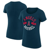 Los Angeles Angels G-III 4Her by Carl Banks Women's Super-Slim Fit Lightweight City Graphic T-Shirt - Navy - MLB Online