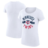 Minnesota Twins G-III 4Her by Carl Banks Women's Super-Slim Fit Lightweight City Graphic T-Shirt - White - MLB Online