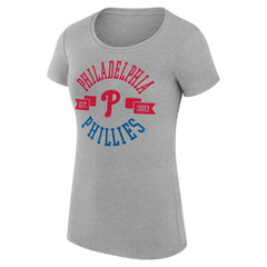 Philadelphia Phillies G-III 4Her by Carl Banks Women's Super-Slim Fit Lightweight City Graphic T-Shirt - Heather Gray - MLB Online