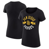 San Diego Padres G-III 4Her by Carl Banks Women's Super-Slim Fit Lightweight City Graphic T-Shirt - Black - MLB Online