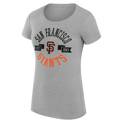 San Francisco Giants G-III 4Her by Carl Banks Women's Super-Slim Fit Lightweight City Graphic T-Shirt - Heather Gray - MLB Lifestyle