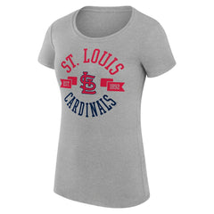 St. Louis Cardinals G-III 4Her by Carl Banks Women's Super-Slim Fit Lightweight City Graphic T-Shirt - Heather Gray - MLB Sale