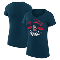 St. Louis Cardinals G-III 4Her by Carl Banks Women's Super-Slim Fit Lightweight City Graphic T-Shirt - Navy - MLB Online