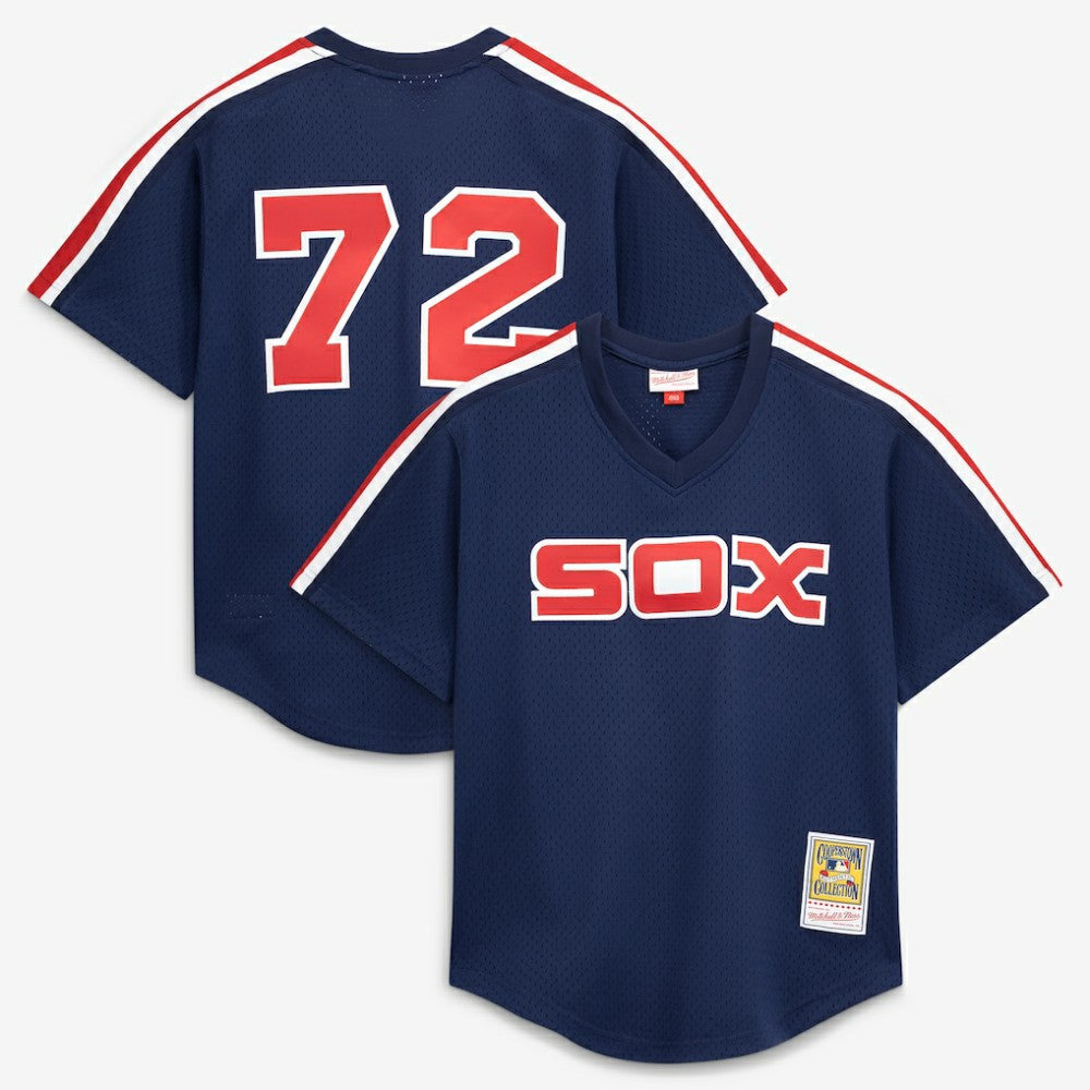 Carlton Fisk Chicago White Sox Mitchell & Ness Authentic Batting Practice Jersey - Navy - Mitchell & Ness Sale
