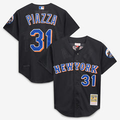 Mike Piazza New York Mets Mitchell & Ness Cooperstown Collection 2000 Batting Practice Jersey - Black - Mitchell & Ness Online