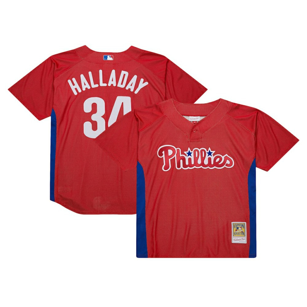 Roy Halladay Philadelphia Phillies Mitchell & Ness Authentic Batting Practice Jersey - Red - Mitchell & Ness Online