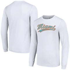 Miami Dolphins Starter Tailsweep Long Sleeve T-Shirt White