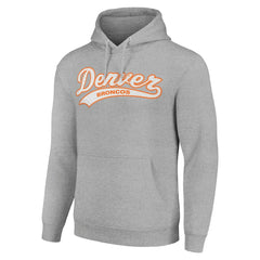Denver Broncos Starter Unisex Tailsweep Pullover Hoodie Heather Gray