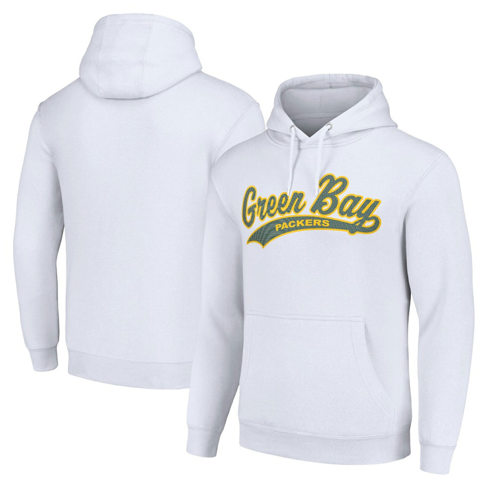 Green Bay Packers Starter Unisex Tailsweep Pullover Hoodie White