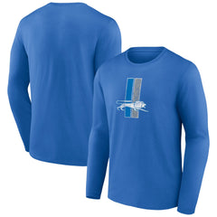 Detroit Lions Throwback Long Sleeve T-Shirt Blue