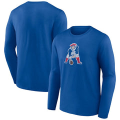New England Patriots Throwback Long Sleeve T-Shirt Royal