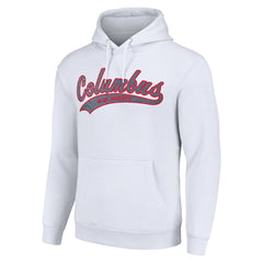 Columbus Blue Jackets Starter Tailsweep Fleece Tri-Blend Pullover Hoodie - White - NHL 200652654