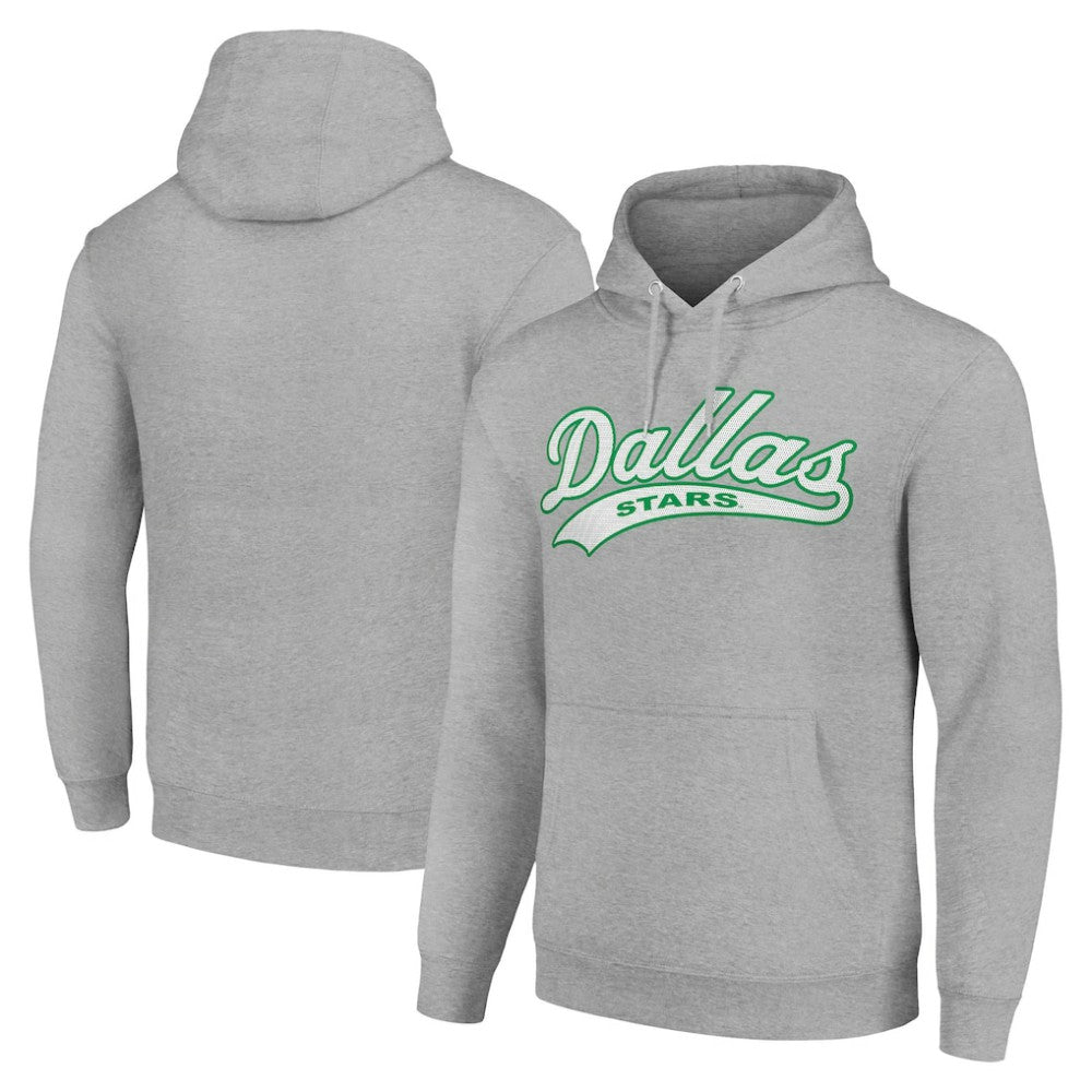 Dallas Stars Starter Tailsweep Fleece Tri-Blend Pullover Hoodie - Heather Gray - NHL 200652687