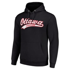 Ottawa Senators Starter Tailsweep Fleece Tri-Blend Pullover Hoodie - Black - NHL 200652721