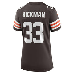 Nike Ronnie Hickman Cleveland Browns Women's Team Game Jersey Brown