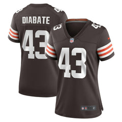 Nike Mohamoud Diabate Cleveland Browns Women's Team Game Jersey Brown