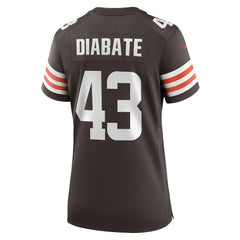 Nike Mohamoud Diabate Cleveland Browns Women's Team Game Jersey Brown