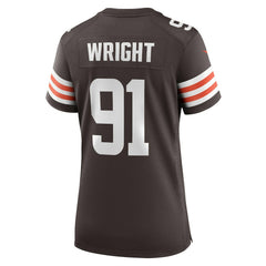 Nike Alex Wright Cleveland Browns Women's Team Game Jersey Brown