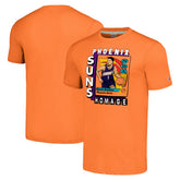 Devin Booker Phoenix Suns Homage Unisex SkyBox Player Tri-Blend T-Shirt Orange