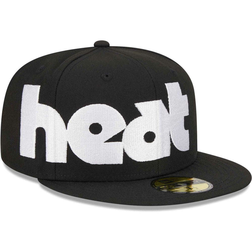 Miami Heat Checkerboard UV 59FIFTY Fitted Hat Black | New Era Lifestyle