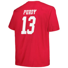 Fanatics Brock Purdy San Francisco 49ers Big & Tall Player Name & Number T-Shirt Scarlet