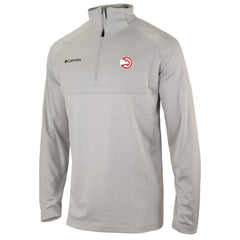 Atlanta Hawks Omni-Wick Rockin' It Quarter-Zip Pullover Top Heather Gray | Columbia