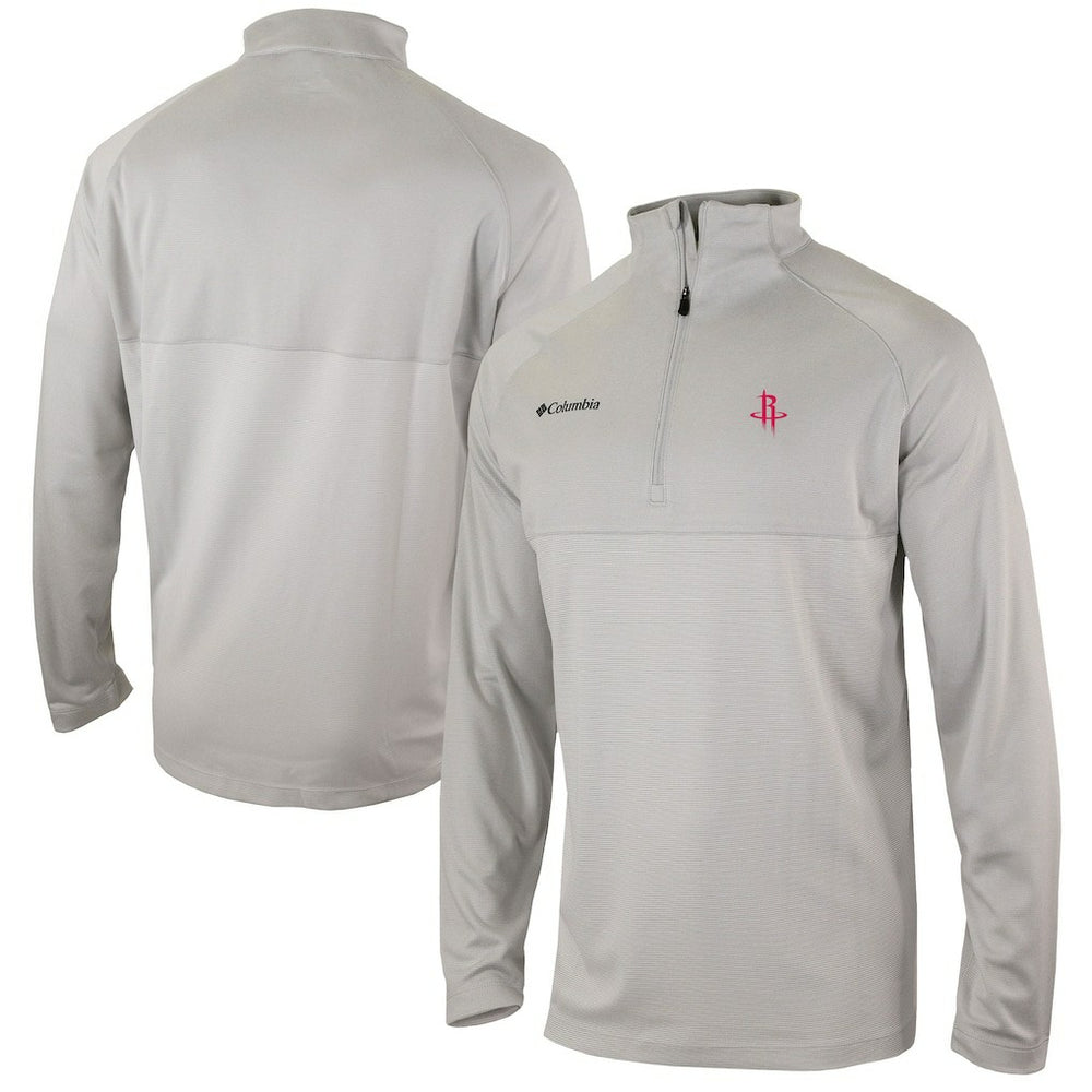 Houston Rockets Omni-Wick Rockin' It Quarter-Zip Pullover Top for sale Heather Gray | Columbia Lifestyle