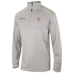 Houston Rockets Omni-Wick Rockin' It Quarter-Zip Pullover Top for sale Heather Gray | Columbia Lifestyle