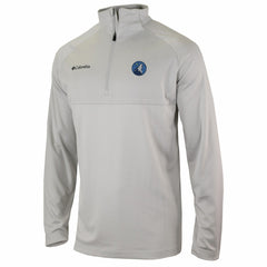 Minnesota Timberwolves Omni-Wick Rockin' It Quarter-Zip Pullover Top Heather Gray | Columbia US
