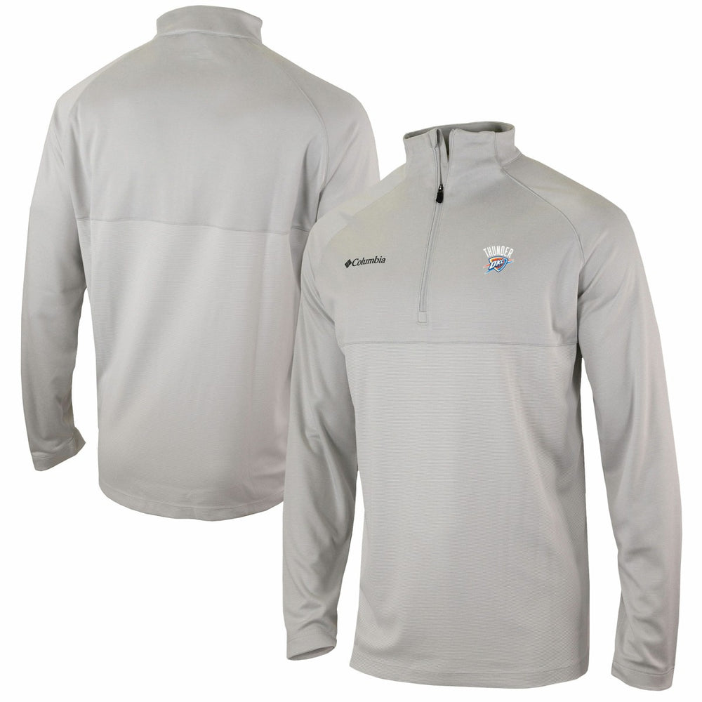 Oklahoma City Thunder Omni-Wick Rockin' It Quarter-Zip Pullover Top Heather Gray | Columbia Lifestyle