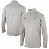 Utah Jazz Omni-Wick Rockin' It Quarter-Zip Pullover Top Heather Gray | Columbia