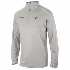 Utah Jazz Omni-Wick Rockin' It Quarter-Zip Pullover Top Heather Gray | Columbia