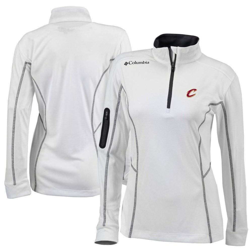 Cleveland Cavaliers Women's Omni-Wick Shotgun Quarter-Zip Pullover Top for sale White | Columbia for sale